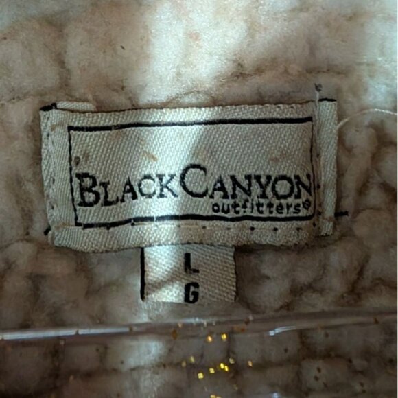 Black Canyon Outfitters Moose Jacket Womens Size Large Beige Sherpa Lined Hooded - Picture 7 of 15